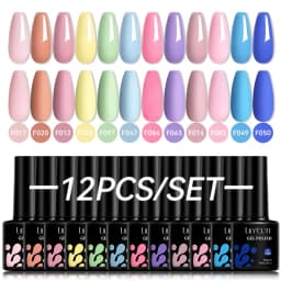LILYCUTE 12PCs 7ml Nude Brown Red Nail Gel Polish Set Semi Permanent UV Gel For Nail Art Manicure Soak Off Gel Nail Polish Kit