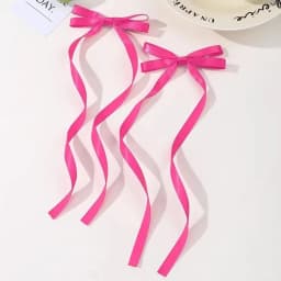 2pcs Long Tassel Ribbon Hairpin Cute Candy Bow Clip for Women Girls Party Gifts Headwear Side Clips Hair Accessories Wholesale