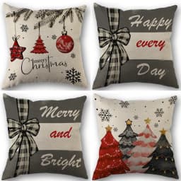 1pc/4pcs Vintage Fall Pillow Covers 18x18 Inch - Autumn Orange White Pumpkin Design for Christmas Thanksgiving