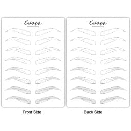Microblading Practice Skin Pattern Sheet Pre-Printed Brow Mapping Guide Flexible Silicone Pad for Precise Hair Strokes & Shading