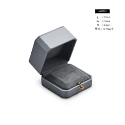 Oirlv Premium Leather Double Ring Couple Box for Wedding Ceremony Engagement Pendant Earrings Necklace Holder Jewelry Gift Box