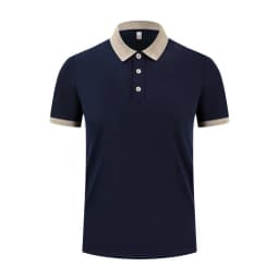Flip Collar Short Sleeved Contrasting Collar Quick Drying Polo Shirt Printed Logo Embroidered Men's Sportswear Customization