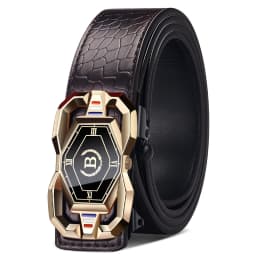 High-end And Atmospheric Men's Automatic Buckle Crocodile Pattern Belt New Men's Casual Wear Belt Fashion Youth Business Belt