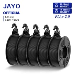 JAYO Updgrade 2.0 PLA+ 3D Filament 1.75mm PLA Plus 3D Printer Filament Neatly Wound 3D Filament PLA For FDM 3D Printer 5 Rolls