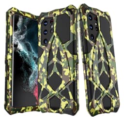 Luphie Rosdster Metal Armor Case for Galaxy S24 Ultra S23U S22U S21 Plus A72 A52 Military Grade Drop Protection Defender Cover