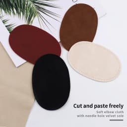 1Pair PU Leather Sew-on Oval Elbow Knee Patches DIY Repair Sewing Appliques Used for Alterations Repair Decoration on Clothing