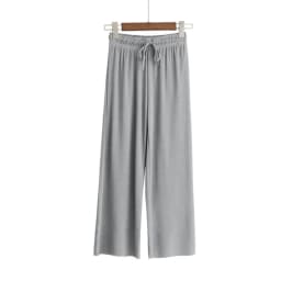 Women Long Pants Spring Summer Straight Long Elastic Waist Wide Leg women long trousers Casual Soft Knitted Pants
