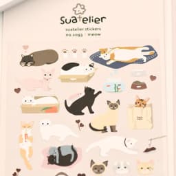 Meow Cute Kitty Decorative Sticker Diary Album Label Sticker DIY Scrapbooking Stationery Stickers Escolar