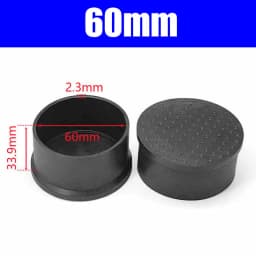 Round Black PVC Soft Rubber Pipe Sleeve Tube Cap Table Chair Foot Pad Protective Cover 6 8 10 12 14 16 19 20 22 25-120mm