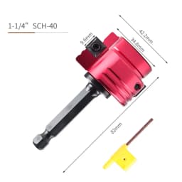 1pc PVC Pipe Reamer 6.35mm Hex Shaft Plumbing Tool Drill Bits PVC ABS Drain Water Pipe Clean Cement Remnants Reamer