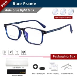 BLMUSA UltraLight Titanium Leg Anti Blue Ray Reading Glasses Myopia Multifocal Optical Eyesses Photochromic Prescription Eyewear
