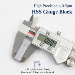 Gauge Block 1Pc, Accuracy ≤0.5μm, HSS Rectangular Calibration Block for Calipers, Micrometers & Measuring Tools Customizable