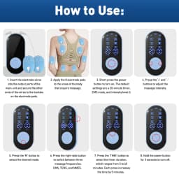 Electronic EMS NMES TENS Full Body Massager Muscle Stimulator with 18 Modes And 30 Intensity Levels for Relaxation And Slimming