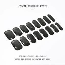 16Tips UV Semi-Cured Gel Nail Wraps Sticker 5D Pure Color Full Cover UV Lamp Gel Sticker Long-Lasting Nail Extension Patch Strip