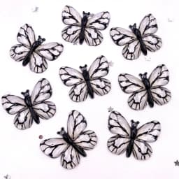 Resin Shiny Colorful Crystal Butterflies Flatback Rhinestone 1 Hole Appliques Ornaments 10pcs Home Figurines decor Crafts