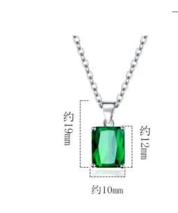 9ct Created Red Ruby 925 Sterling Silver Pendant Necklace for women Engagement Party Jewelry 45CM Link Chain New Arrival