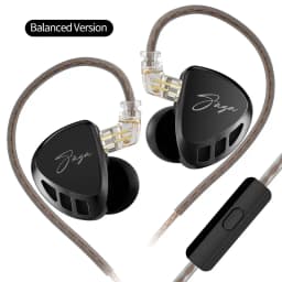 KZ Saga In Ear Earphones Two Different Tuning Music Headphones HiFi Stereo Bass Earbuds Sport Gaming Headset 2PINS Cable