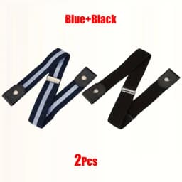 Newest Traceless Invisible Elastic Belt Women's Belts Jeans Pants Men's Elastic Belt Buckle-Free Adjustable Waist Belt No Buckle