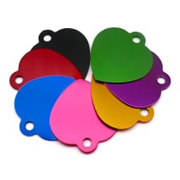 100Pcs Anodizing Aluminum Dog Tag Name Dog ID Tags for Dog Collar Personalized Pet ID Dog Name Tag Customized Engraving