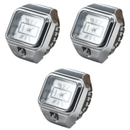 Hot Selling Creative Roman Numeral Scale Ring Quartz Alloy Shell Finger Square Watch Dial For Couples
