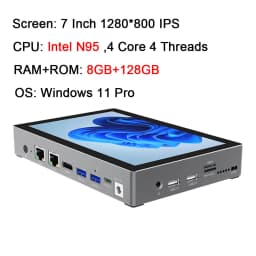 HIGOLEPC Mini PC 12th Gen N95 16GB RAM 256GB ROM,4G Data Mini PC with Screen Dual 2.5GbE LAN Full-Functional USB-C Mini Computer