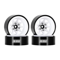 INJORA -4.05mm Offset Stamped Steel 1.3" Beadlock Wheels for 1/24 1/18 RC Crawlers (W1312)
