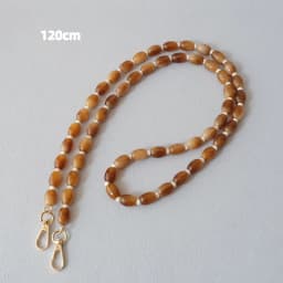 New Fashion Woman Bag Accessory Detachable Solid Beaded Chains Cute Acrylic Luxury Strap Women Bag Brown Shoulder Handle Chain