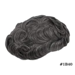 ISkin Men's Capillary Prosthesis With Knots Toupee Invisible Wig Man Human Hair Prosthesis Man Natural Hair System Replacement