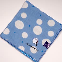 Coolpa 28cm Double Layer Cotton Sweat Absorbent Handkerchief Japanese Craft Embroidery Print for Wiping Sweat Portable Tissue