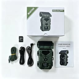 Suntekcam Mini Solar Trail Camera, 20MP 1080P Night Vision IP65 Waterproof, 0.5s Trigger Deer Scouting Wildlife Monitoring