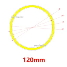 2W-12W Angel Eyes COB Light Source Annual Shape 12V DC 20mm-120mm Ring LED Chip Cold Warm White Light Source for DIY Car Bulb