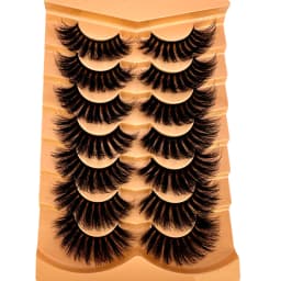 New 7 Pairs of Thick, 3D Simulation Mink Fur Fake Eyelashes Short, Dramatic Fake Eyelashes Wholesale Full Line Fake Eyelash Make
