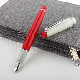 Jinhao 82 Fountain Pen Transparency Gold Clip Spin Pen Popular EF F M NIB Business Office School Supplies Writing