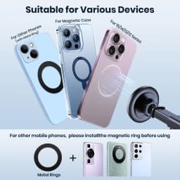 TOPK Magnetic Car Phone Holder Mount For Magsafe IPhone15 Pro Max Single-Hand Operation Metal Hook Magnetic Phone Holder for Car