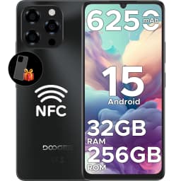 DOOGEE Note58 Pro Smartphone 32GB 256GB 6.75" HD+ 90Hz 6250mAh Large Battery 16MP Camera Fingerprin Android16 NFC Cellphone