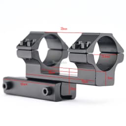 Shooin Optics Scope 1 Inch 30mm Tube Ring Integrated One-Piece Cantilever Dovetail 11mm Mount Base