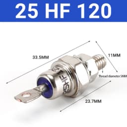 1Pc 85A/40A/25A 1200V Positive Cathode/Negative Anode- Stud Mount Diode Rectifier Household Part For Semiconductors & Actives