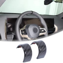 2x ABS Red Plastic Car Steering Wheel Positioning Label Decorative Cover Suitable for BMW 5 Series G60 2024-2025 X3 G45 2025