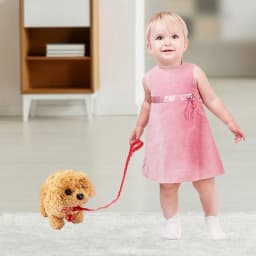 Electronic Walking Puppy Pet Dog Plush Toy Barking Wagging Tail Battery Control Kawaii Interactive Toys for Kids Boys Grils Gift