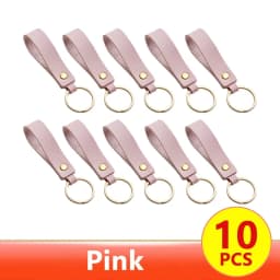 1/100pcs 8Color PU Leather Keychain Business Gift Suitable for Men and Women Car Key Strap Waist Wallet Keychains and Keyrings