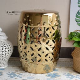 European silver ceramic drum porcelain shoe changing ceramic pier guzheng bathroom stool, ottoman ed