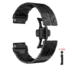 26 22mm QuickFit Metal Strap For Garmin watch Fenix 5/5X/5XPlus/6/6X/6XPro/7x Titanium Color Stainless Steel Band Forerunner 945