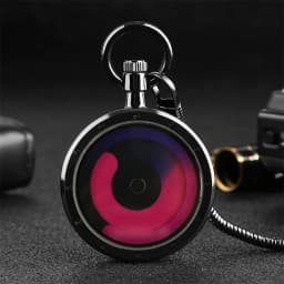 Vintage Creative Turntable Dial Quartz Pocket Watch Luxury Fashion Snake Fob Chain Pendant Clock Man Retro Pocket Timepiece Gift