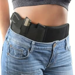 Men's Concealed Carry Tactical Belt - Ideal for Outdoor Hunting/Fitness, with Gun Holster and Hidden Phone Pouch