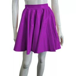 Plus Size Sweet Girl A-Line Goth Skirts Casual PVC Bottoms High Waist Faux Latex Slim Fit Mini Skirt Women Solid Sexy Club Skirt