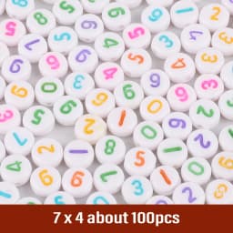 7mm Black White Mixed Letter Acrylic Beads Round Flat Alphabet Spacer Beads For Jewelry Making Handmade Diy Bracelet Necklace