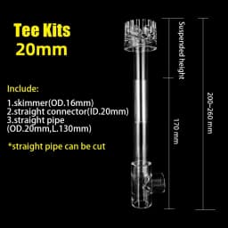 DIY Acrylic Aquarium Skimmer Lily Pipe Spin Surface Inflow Outflow Water Plant Tank Filter Cleaning Fish Tank Accessories