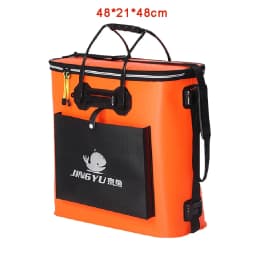 Portable Fishing Bag Water Bucket Storage Boxes Collapsible Thicken Live Fish Tank Water Bucket Outdoor Camping Fishing Tackle