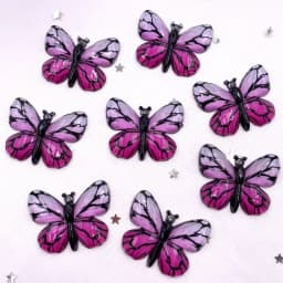 Resin Shiny Colorful Crystal Butterflies Flatback Rhinestone 1 Hole Appliques Ornaments 10pcs Home Figurines decor Crafts