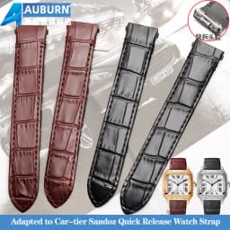 19mm 21mm Quick Release Leather Strap for Cartier Santos Classic Style WSSA0009 WSSA0010 WSSA0018 New SANTOS Watch Band Chain